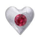 TW27-WG: Herz mit pink Saphir 3,1 x 2,9 mm